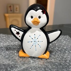 Penguin Figurine with Star Accents